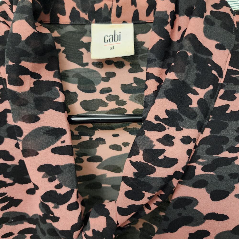 CAbi #375 9-5 Blouse XL Animal Print - Picture 2 of 6